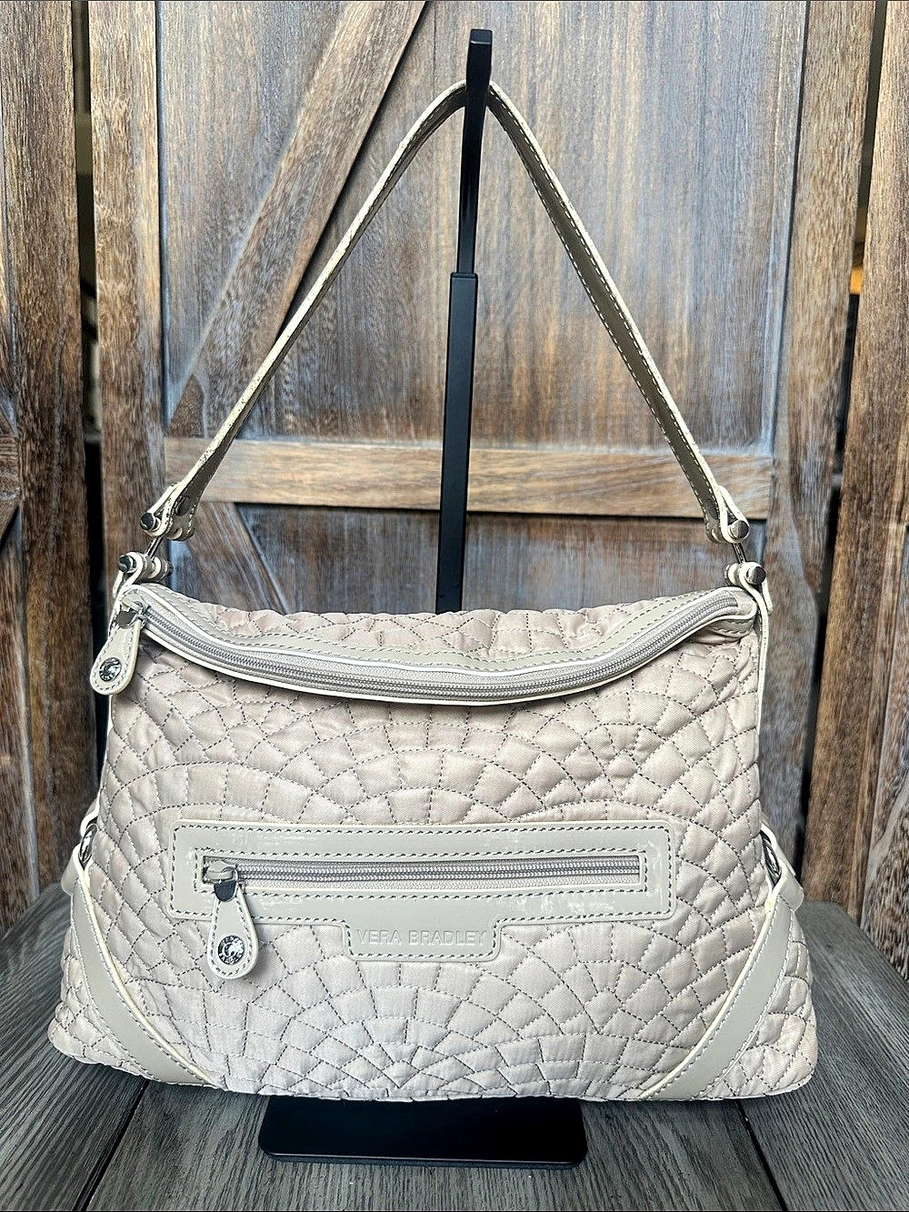 Vera Bradley Quilted Shoulder Bag in Beige